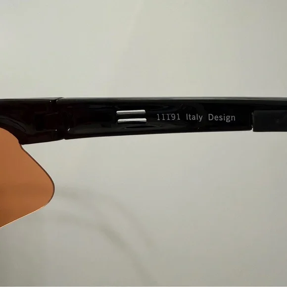 adidas Men's Black Frame Sunglasses with Orange Lenses - Picture 4 of 6